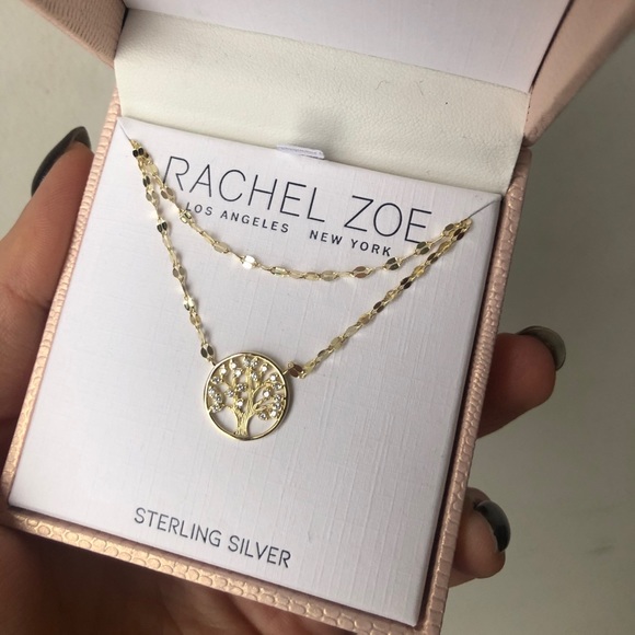 Rachel Zoe Jewelry - Rachel Zoe Layered Dainty Necklace Tree of Life